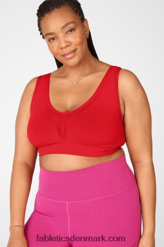 Fabletics Kvinder katrina sports-bh med lav slagkraft PNX2T1661 rødt æble