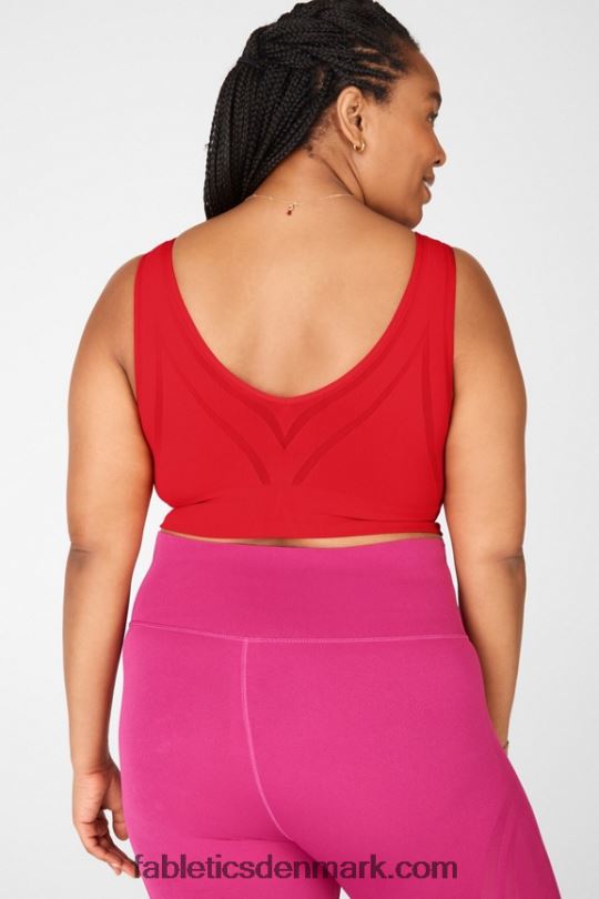 Fabletics Kvinder katrina sports-bh med lav slagkraft PNX2T1661 rødt æble