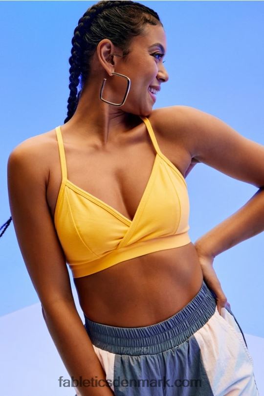 Fabletics Kvinder live-in racerback bralette PNX2T1556 vintage gul
