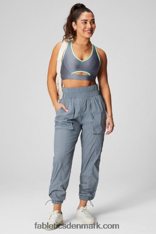 Fabletics Kvinder low impact nøglehul sports bh PNX2T1489 stormsky/sukkerkalkglans