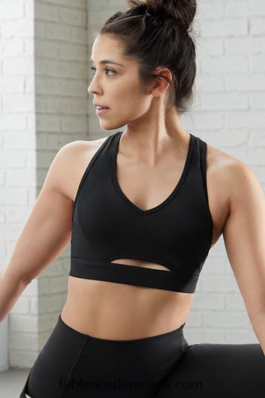 Fabletics Kvinder low impact nøglehul sports bh PNX2T1490 sort