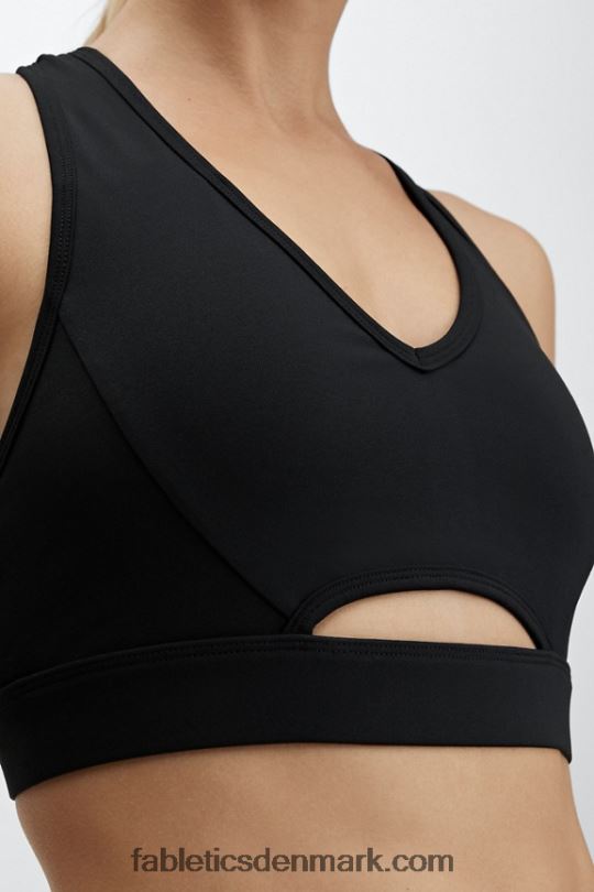 Fabletics Kvinder low impact nøglehul sports bh PNX2T1490 sort