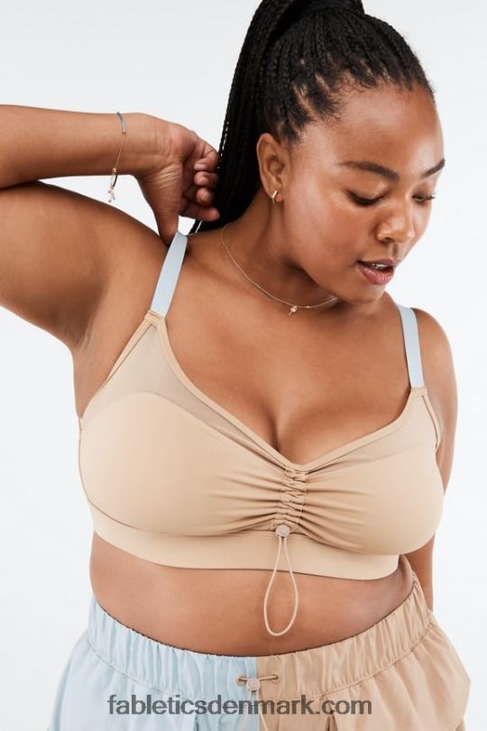 Fabletics Kvinder makayla sports-bh med lav effekt PNX2T1634 ørken/blå sten