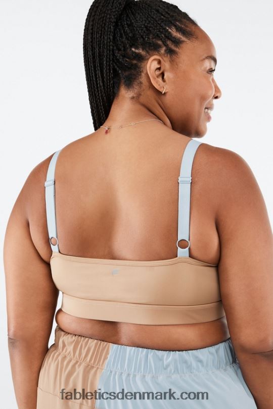 Fabletics Kvinder makayla sports-bh med lav effekt PNX2T1634 ørken/blå sten