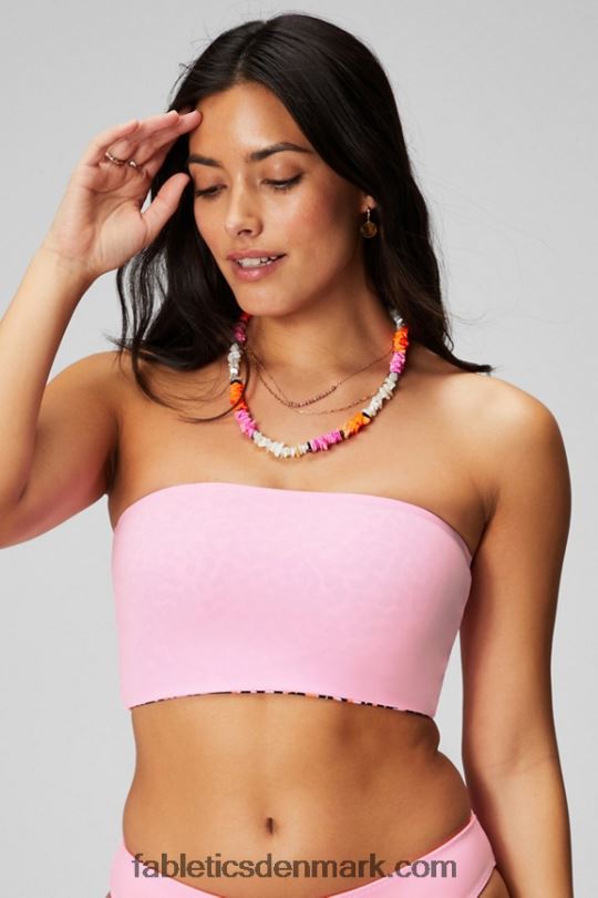 Fabletics Kvinder multi-wear bandeau badetop PNX2T1503 lyse ballerina/flash orange safari spots/sort