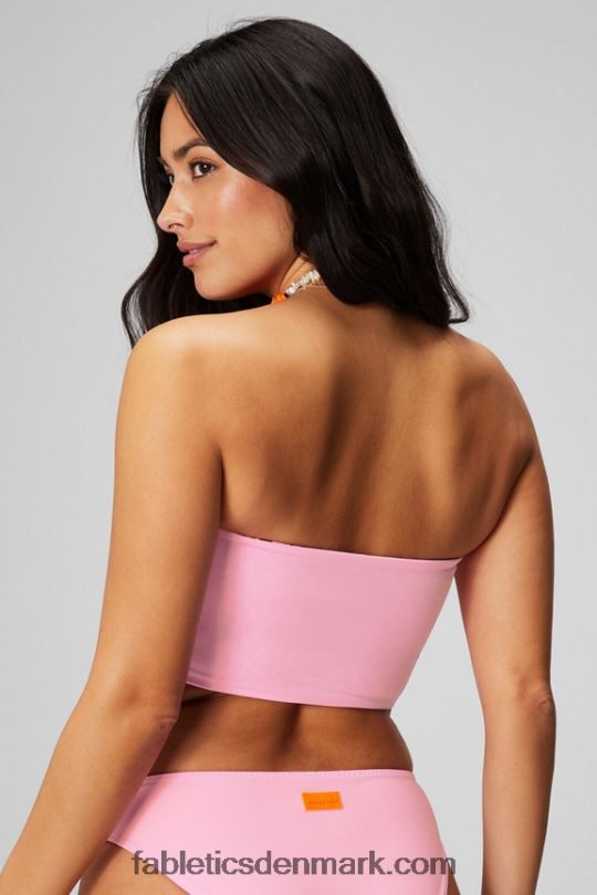 Fabletics Kvinder multi-wear bandeau badetop PNX2T1503 lyse ballerina/flash orange safari spots/sort