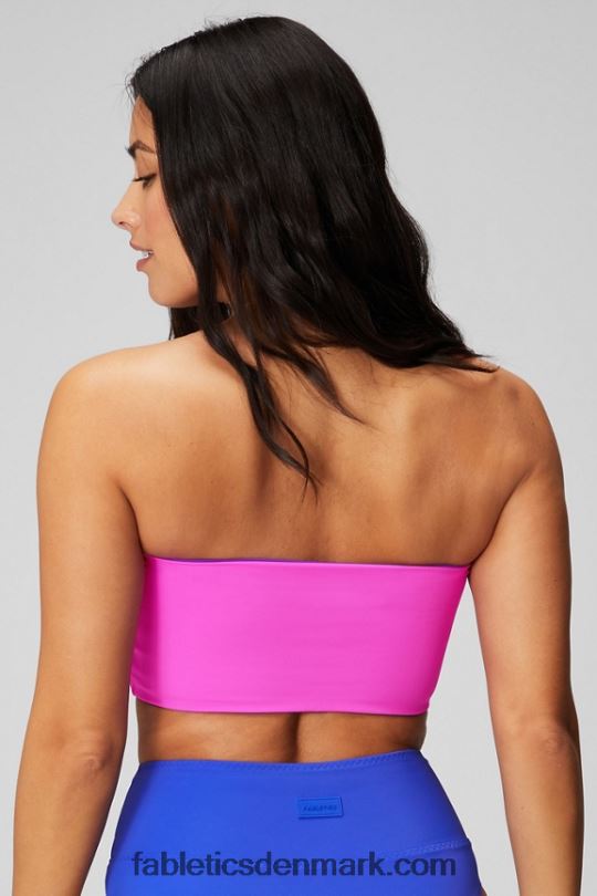 Fabletics Kvinder multi-wear bandeau badetop PNX2T1504 ekstrem royal/lyserød flugt