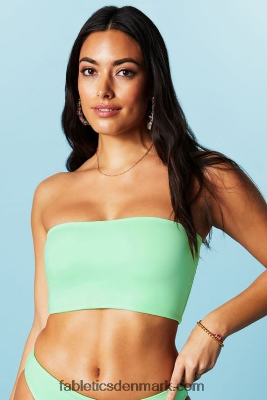 Fabletics Kvinder multi-wear bandeau badetop PNX2T1506 sukkeret lime/hyper græs