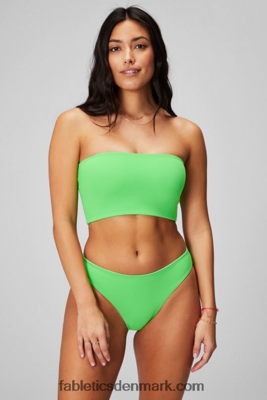 Fabletics Kvinder multi-wear bandeau badetop PNX2T1506 sukkeret lime/hyper græs