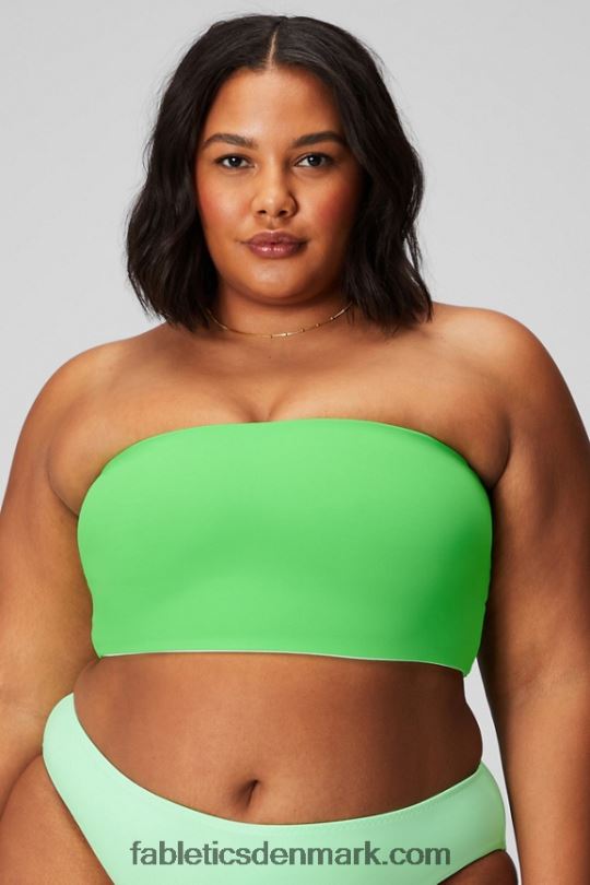 Fabletics Kvinder multi-wear bandeau badetop PNX2T1507 sukkeret lime/hyper græs