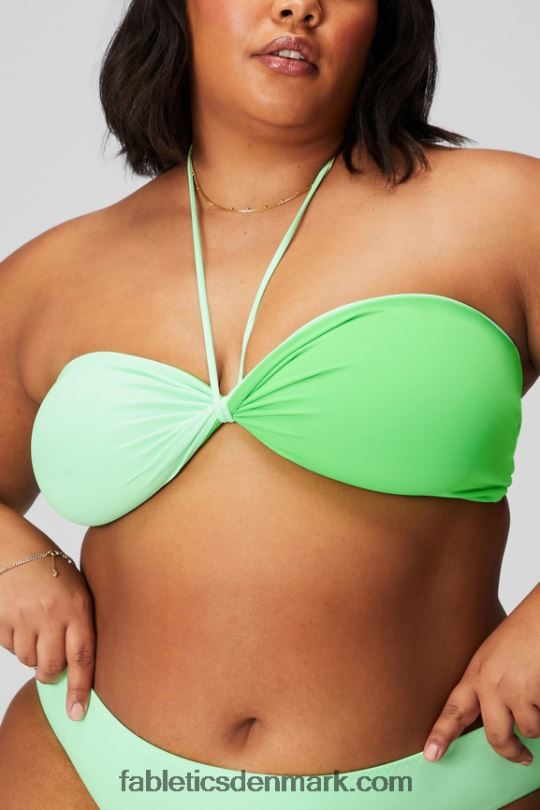 Fabletics Kvinder multi-wear bandeau badetop PNX2T1507 sukkeret lime/hyper græs