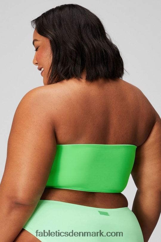 Fabletics Kvinder multi-wear bandeau badetop PNX2T1507 sukkeret lime/hyper græs