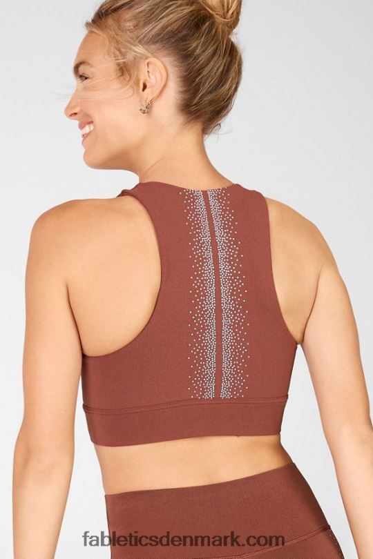 Fabletics Kvinder oaklyn reflekterende sculptknit bh PNX2T1687 kastanje/reflekssølv