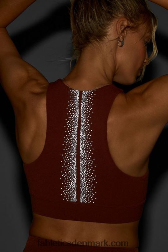 Fabletics Kvinder oaklyn reflekterende sculptknit bh PNX2T1687 kastanje/reflekssølv