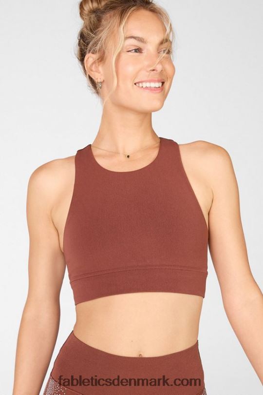Fabletics Kvinder oaklyn reflekterende sculptknit bh PNX2T1687 kastanje/reflekssølv