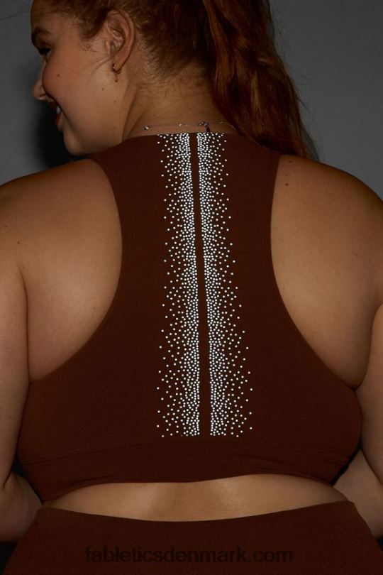 Fabletics Kvinder oaklyn reflekterende sculptknit bh PNX2T1688 kastanje/reflekssølv