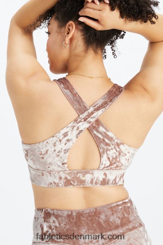 Fabletics Kvinder oasis knust velour twist sports bh PNX2T1528 Bamse
