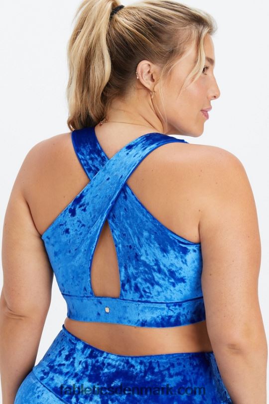 Fabletics Kvinder oasis knust velour twist sports bh PNX2T1530 celeste