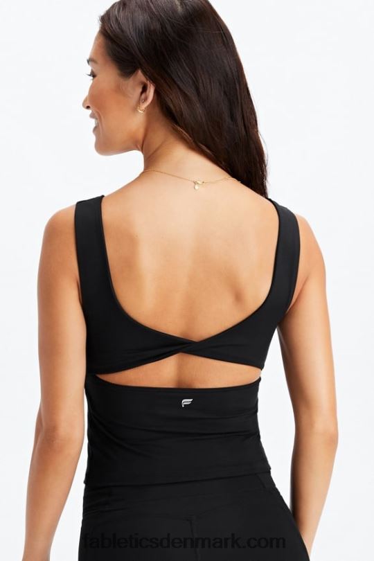 Fabletics Kvinder oasis twist indbygget bh tank PNX2T1494 sort