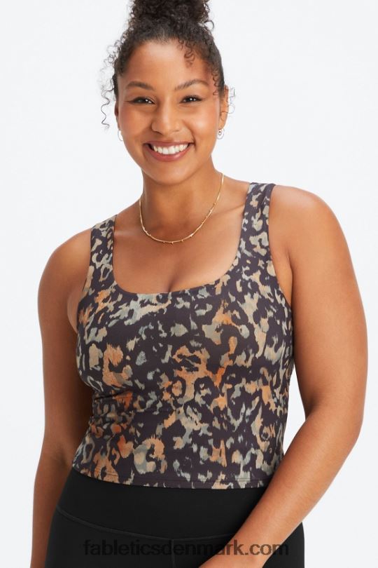 Fabletics Kvinder oasis twist indbygget bh tank PNX2T1497 vild camo