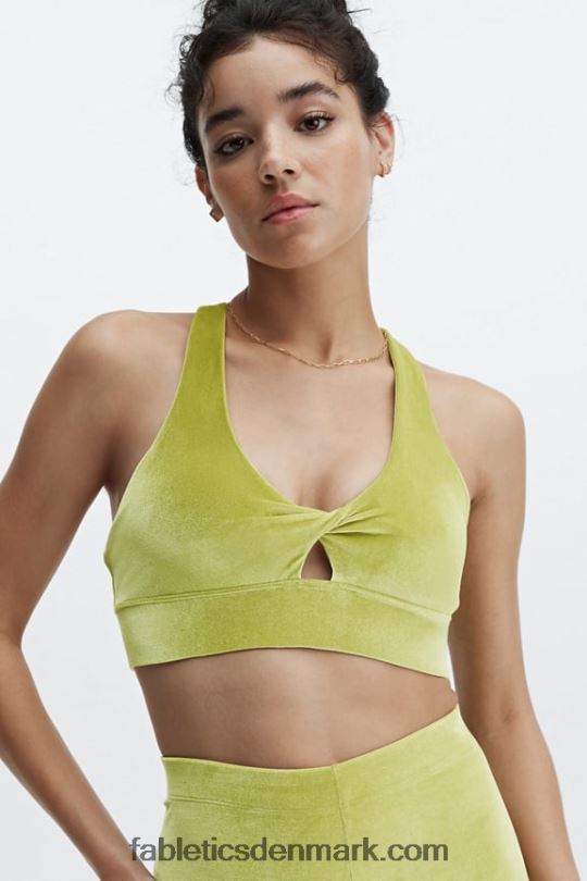 Fabletics Kvinder oasis twist velour sports bh PNX2T1637 gyldne blade