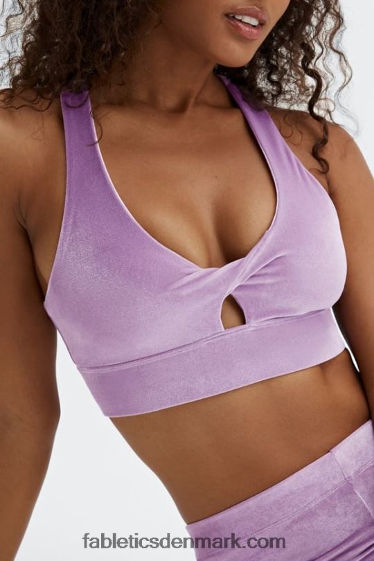 Fabletics Kvinder oasis twist velour sports bh PNX2T1638 lys lilla