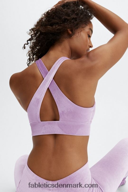 Fabletics Kvinder oasis twist velour sports bh PNX2T1638 lys lilla