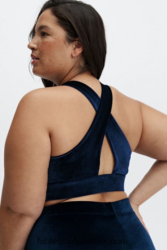 Fabletics Kvinder oasis twist velour sports bh PNX2T1640 dyb flåde