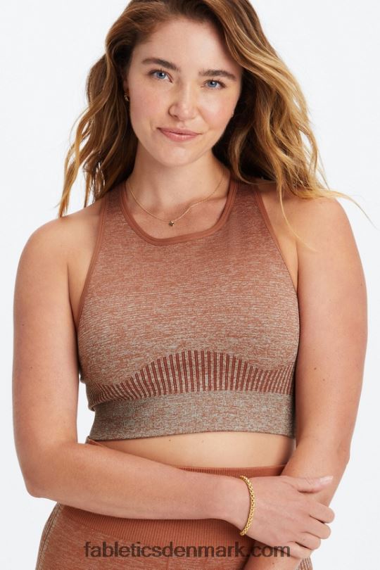 Fabletics Kvinder ombre sømløs lav slag bh PNX2T1561 mahogni/krystal bølge