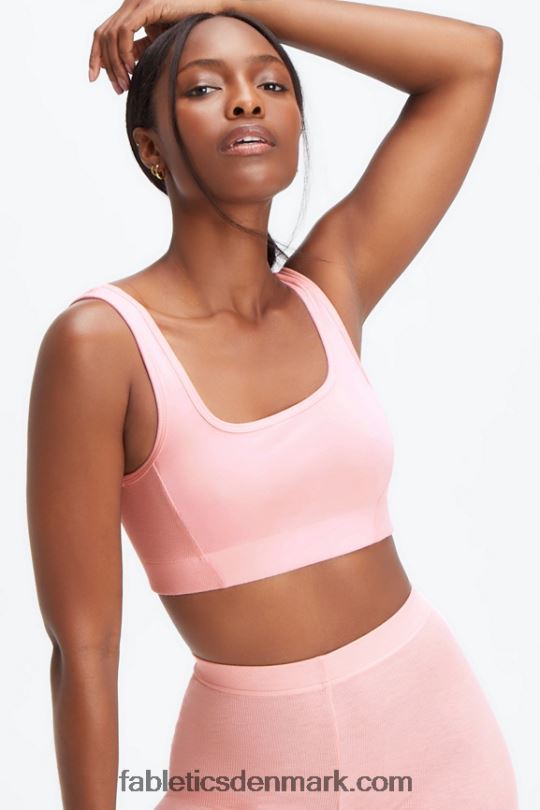 Fabletics Kvinder restoreknit scoop back bralette PNX2T1548 lyserød støvlyng