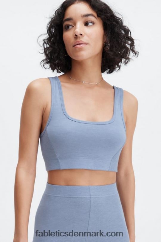 Fabletics Kvinder restoreknit scoop back bralette PNX2T1551 falmet denim
