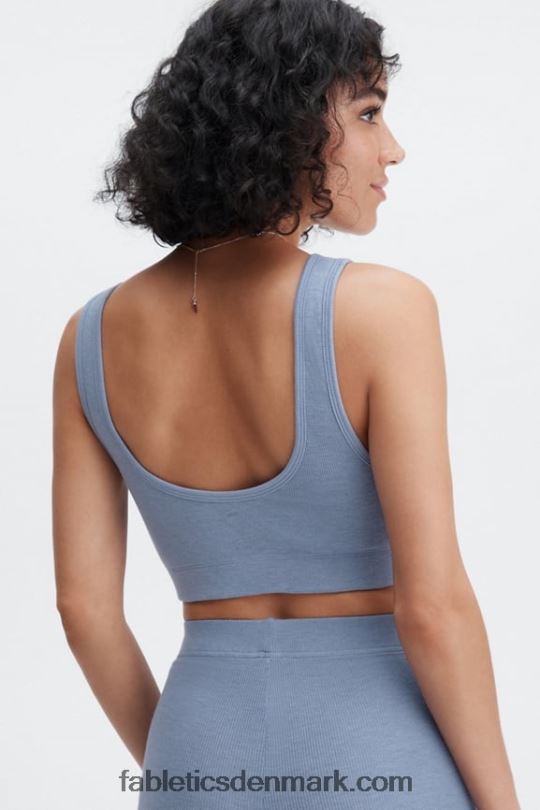 Fabletics Kvinder restoreknit scoop back bralette PNX2T1551 falmet denim