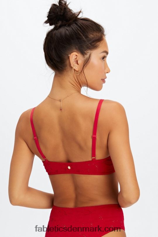 Fabletics Kvinder sømløs blonde bralette PNX2T1524 søde kirsebær