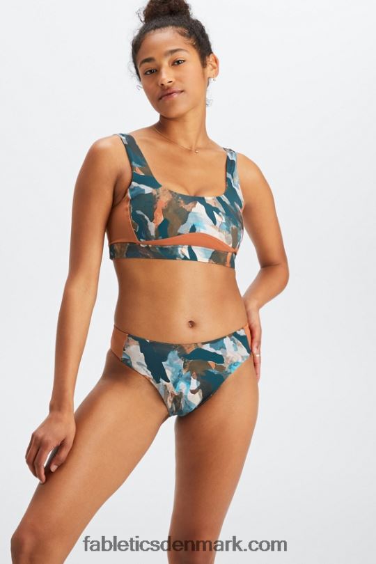 Fabletics Kvinder scoop back svømme bh PNX2T1606 pensel camo/sequoia
