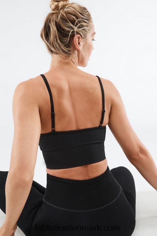 Fabletics Kvinder shauna sømløs midi bh PNX2T1501 sort