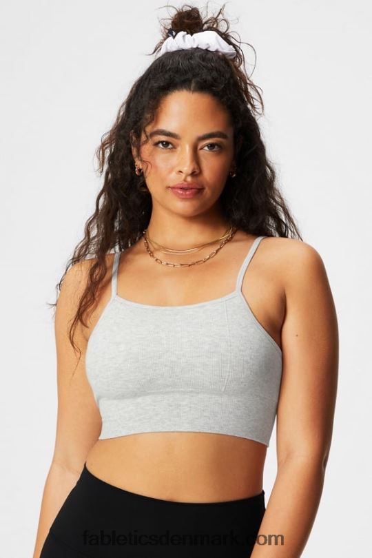 Fabletics Kvinder sky sømløs midi bralette PNX2T1508 blød gråmeleret