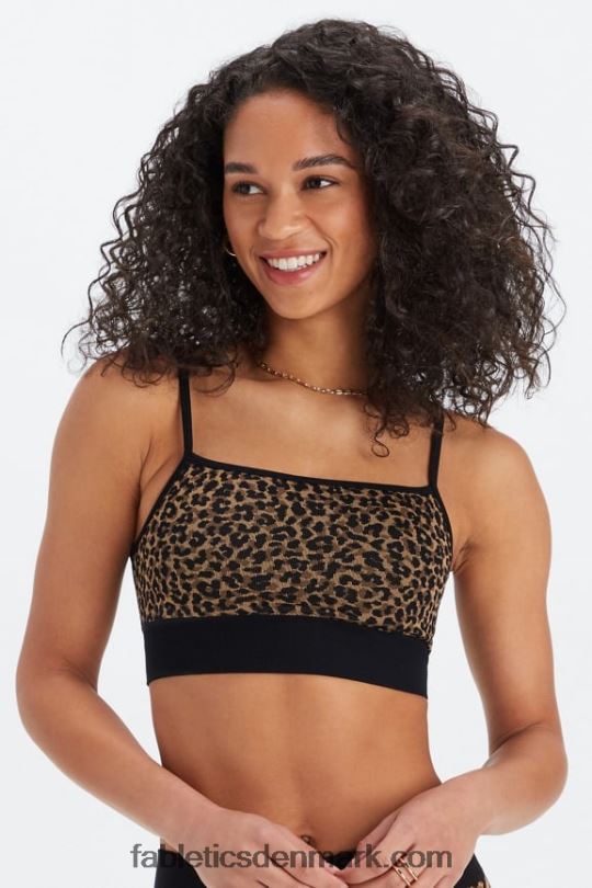 Fabletics Kvinder sky sømløs midi bralette PNX2T1511 bølget gepard/sort