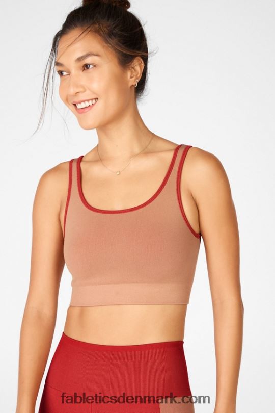 Fabletics Kvinder solrig vendbar sports-bh med lav slagkraft PNX2T1662 haute rød/ahorn