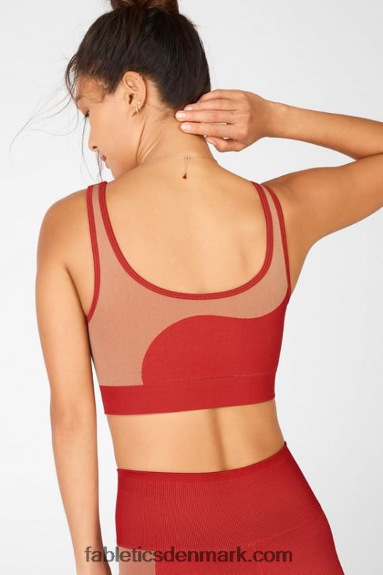 Fabletics Kvinder solrig vendbar sports-bh med lav slagkraft PNX2T1662 haute rød/ahorn