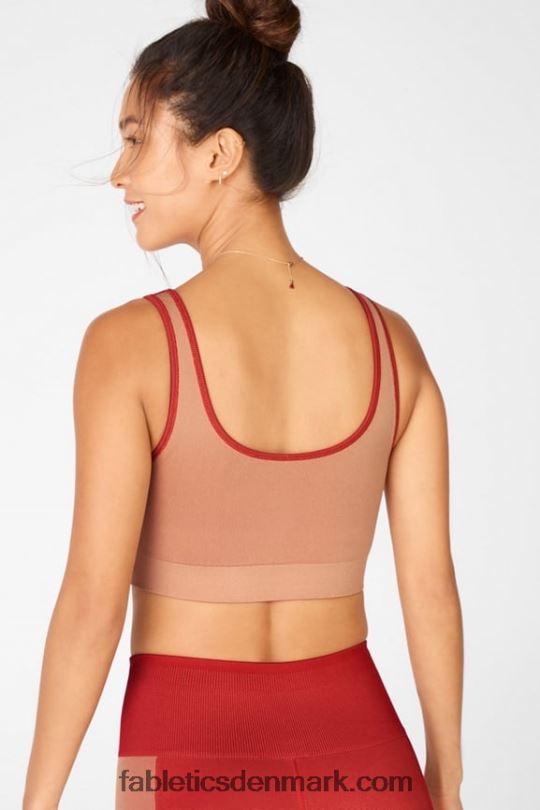 Fabletics Kvinder solrig vendbar sports-bh med lav slagkraft PNX2T1662 haute rød/ahorn