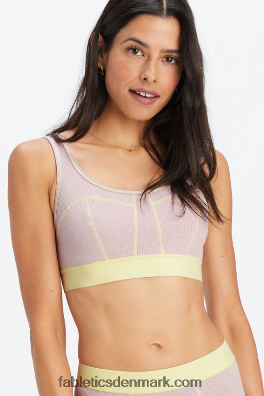 Fabletics Kvinder vaffel bh PNX2T1533 dæmpet lilla/smør
