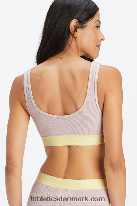 Fabletics Kvinder vaffel bh PNX2T1533 dæmpet lilla/smør