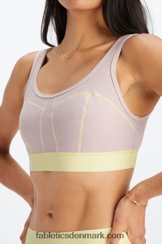 Fabletics Kvinder vaffel bh PNX2T1533 dæmpet lilla/smør