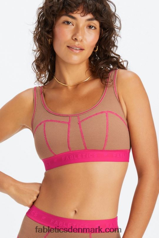 Fabletics Kvinder vaffel bh PNX2T1534 bamse/fuchsia