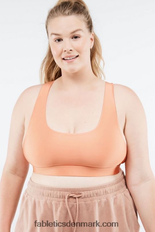 Fabletics Kvinder yesi shine sports-bh med lav effekt PNX2T1642 frisk abrikos glans
