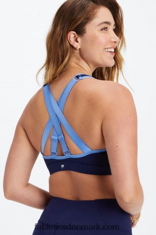 Fabletics Kvinder belle high impact sports bh PNX2T1400 dyb marineblå/kornblomst