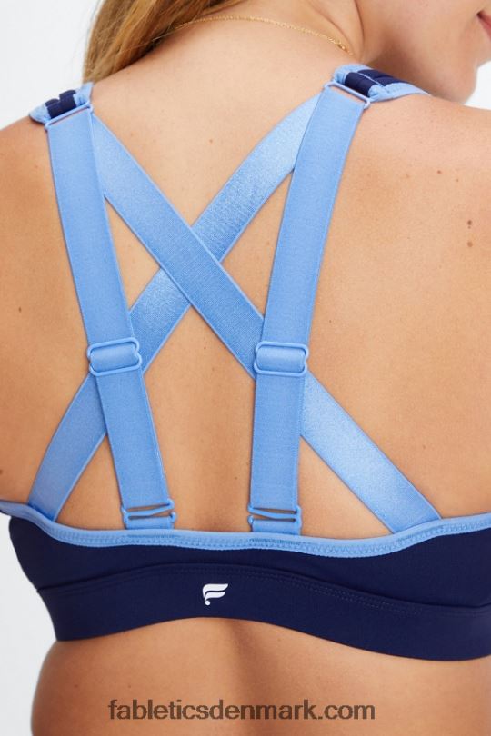 Fabletics Kvinder belle high impact sports bh PNX2T1400 dyb marineblå/kornblomst