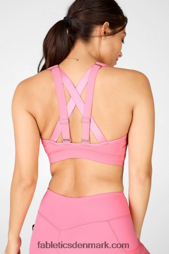 Fabletics Kvinder belle high impact sports bh PNX2T1414 rosenrød lilla