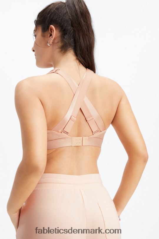 Fabletics Kvinder belle iriserende justerbar, kraftig sports-bh PNX2T1402 lyserød nuance glans