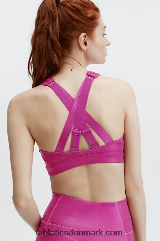 Fabletics Kvinder belle iriserende, kraftig sports-bh PNX2T1405 iriserende mørk fuchsia/meget bær
